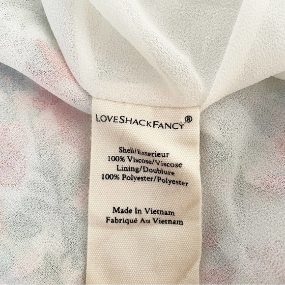 LOVESHACKFANCY Ibiza Blue Popover Dress Floral Mini Medium - Picture 10 of 10